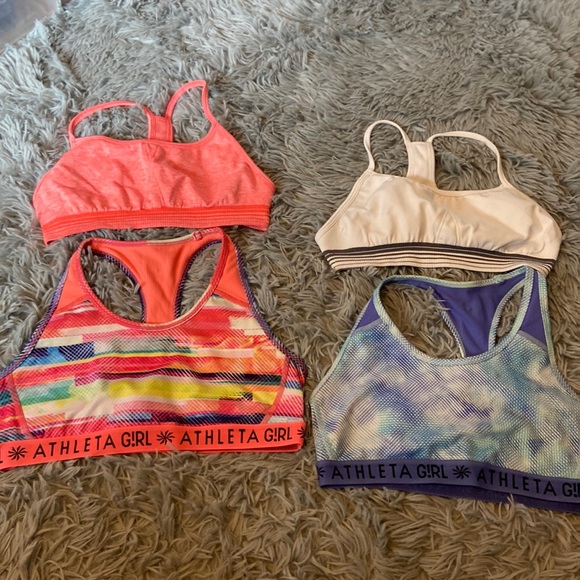 4 athleta girl sports bras - Picture 1 of 1
